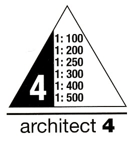 Maßangaben für Dreikantmaßstab Architekt 5