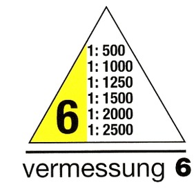 Maßangaben für Dreikantmaßstab Vermessung 6